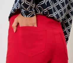 Bengalin-Hose Bootcut, rot