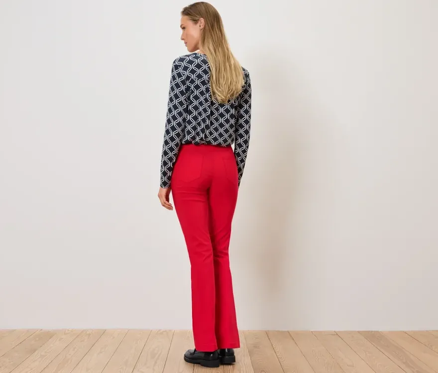 Bengalin-Hose Bootcut, rot