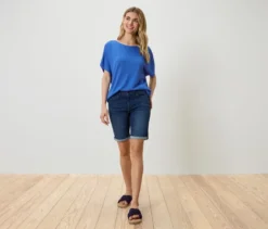 Bermuda-Jeans ‒ Fit »Lea«, dark blue