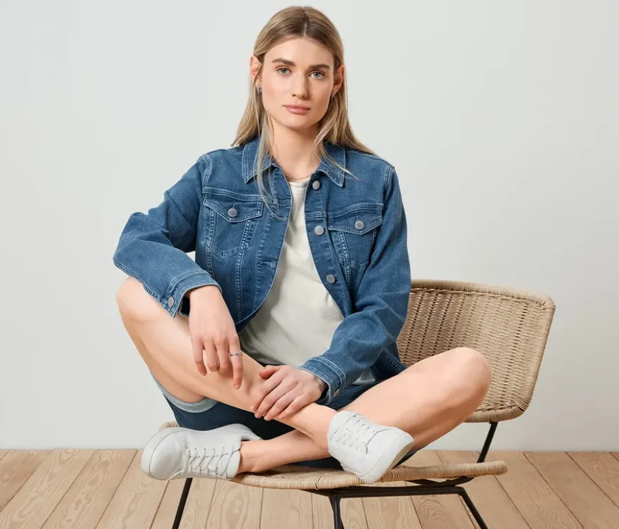Bermuda-Jeans ‒ Fit »Lea«, mid blue denim