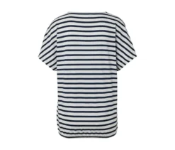 Überschnittenes Blusenshirt, Streifen