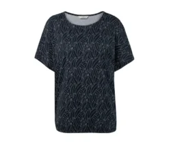 Überschnittenes Blusenshirt, dunkelblau