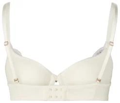 Bügel-BH mit Schale und Stickerei, creme