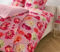 Biber-Bettwäsche, 135 x 200 cm, rosa