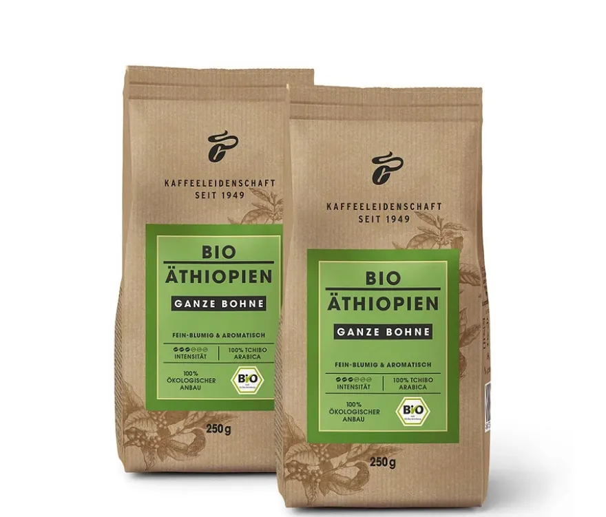 Bio Äthiopien - 2 x 250 g Ganze Bohne