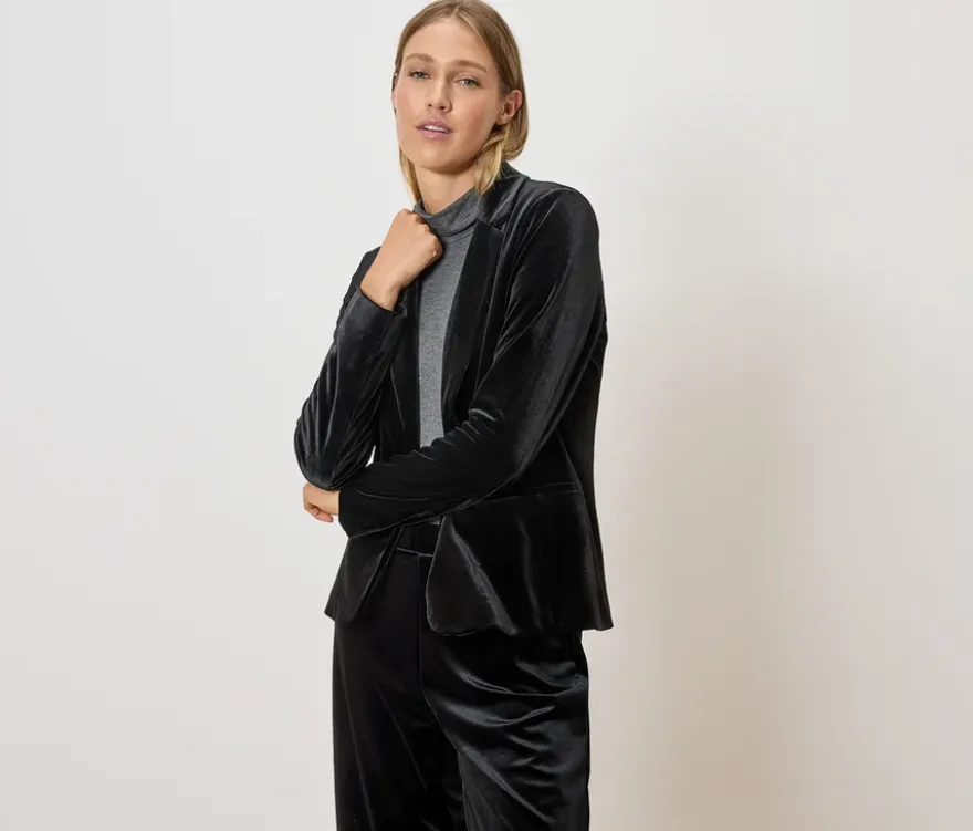 Blazer aus Stretch-Samt