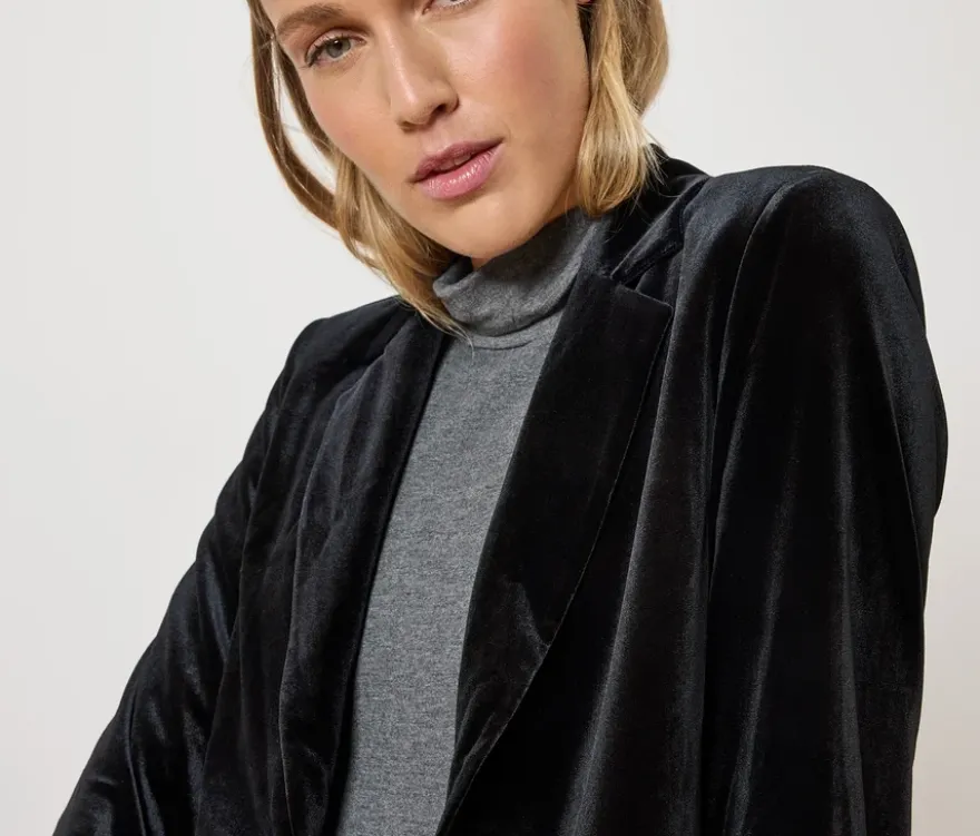 Blazer aus Stretch-Samt