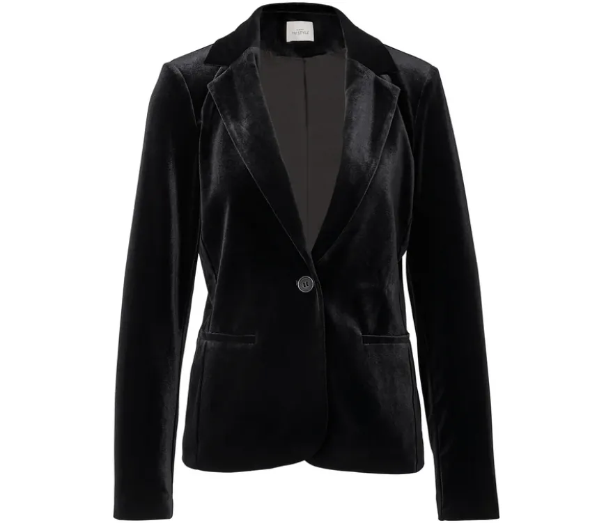 Blazer aus Stretch-Samt