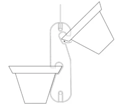 Blumenampel für Tontöpfe