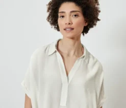 Bluse, cremeweiß