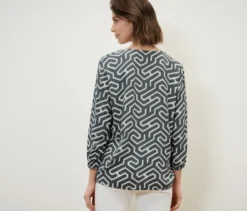 Bluse in Crinkle-Optik