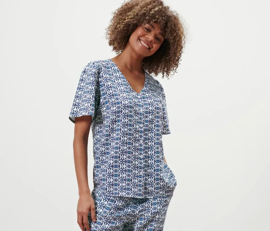 Bluse mit Alloverprint