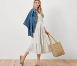 Blusenkleid mit Lochstickerei