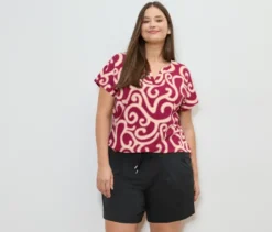 Blusenshirt aus Leinenmix