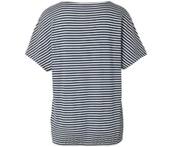 Blusenshirt, dunkelblau-weiß gestreift