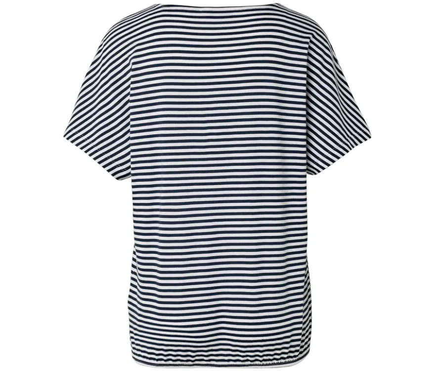 Blusenshirt, dunkelblau-weiß gestreift