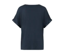 Blusenshirt im Materialmix, navy