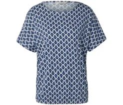 Blusenshirt, Minimal-Alloverprint