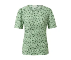 Blusenshirt mit Alloverprint, grün