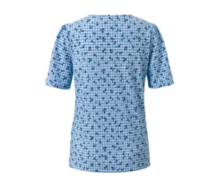 Blusenshirt mit Alloverprint, blau