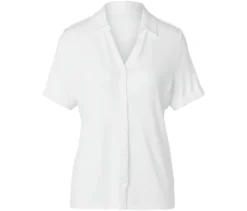 Blusenshirt mit Knopfleiste, weiß