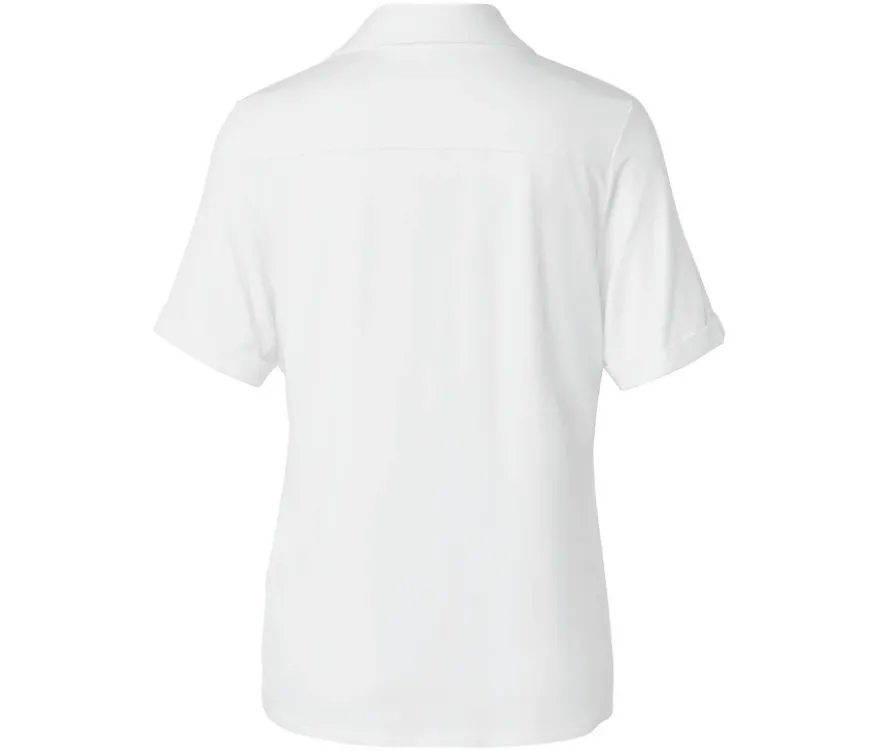 Blusenshirt mit Knopfleiste, weiß