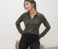 Blusenshirt mit Knopfleiste