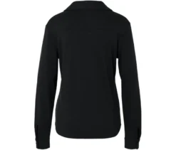 Blusenshirt mit Knopfleiste, schwarz