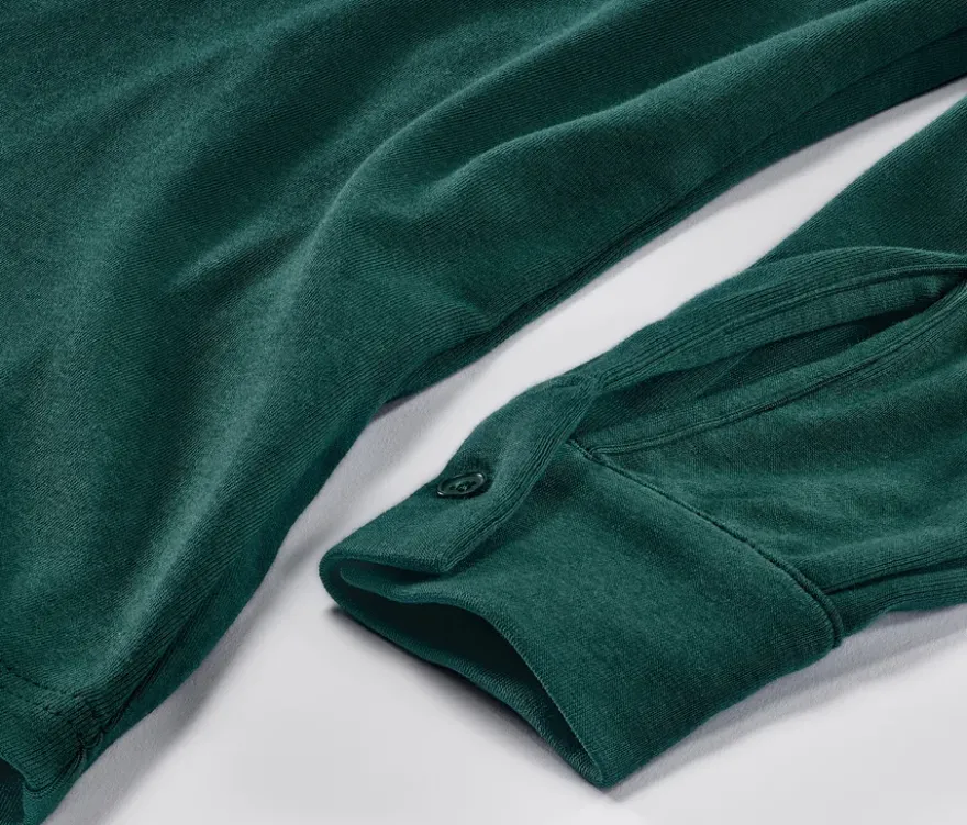 Blusenshirt mit Knopfleiste, grün