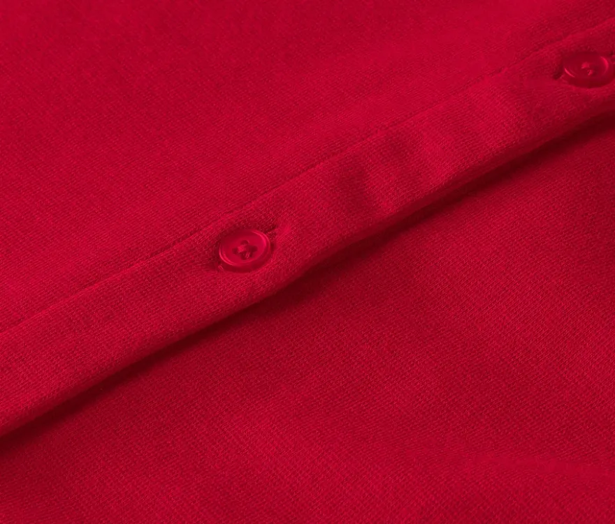 Blusenshirt mit Knopfleiste, rot