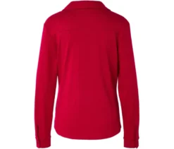 Blusenshirt mit Knopfleiste, rot