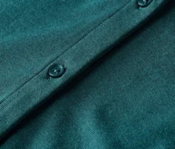 Blusenshirt mit Knopfleiste, petrol