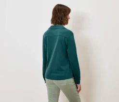 Blusenshirt mit Knopfleiste, petrol