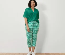 Blusenshirt mit Knopfleiste, smaragdgrün