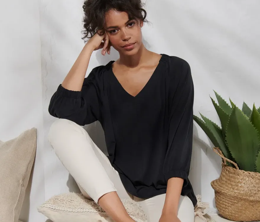 Blusenshirt mit Raffung