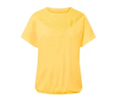 Blusenshirt mit Stickerei, gelb