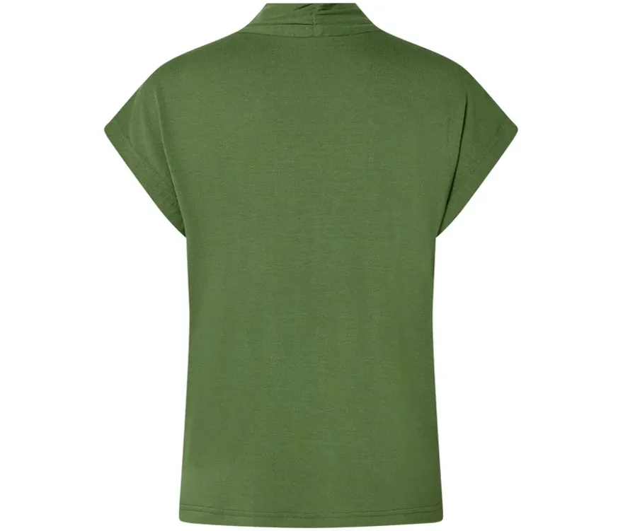 Blusenshirt mit V-Ausschnitt, grün