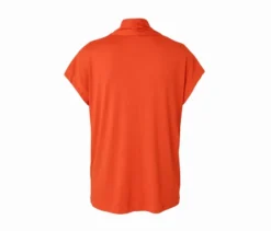 Blusenshirt mit V-Ausschnitt, orange