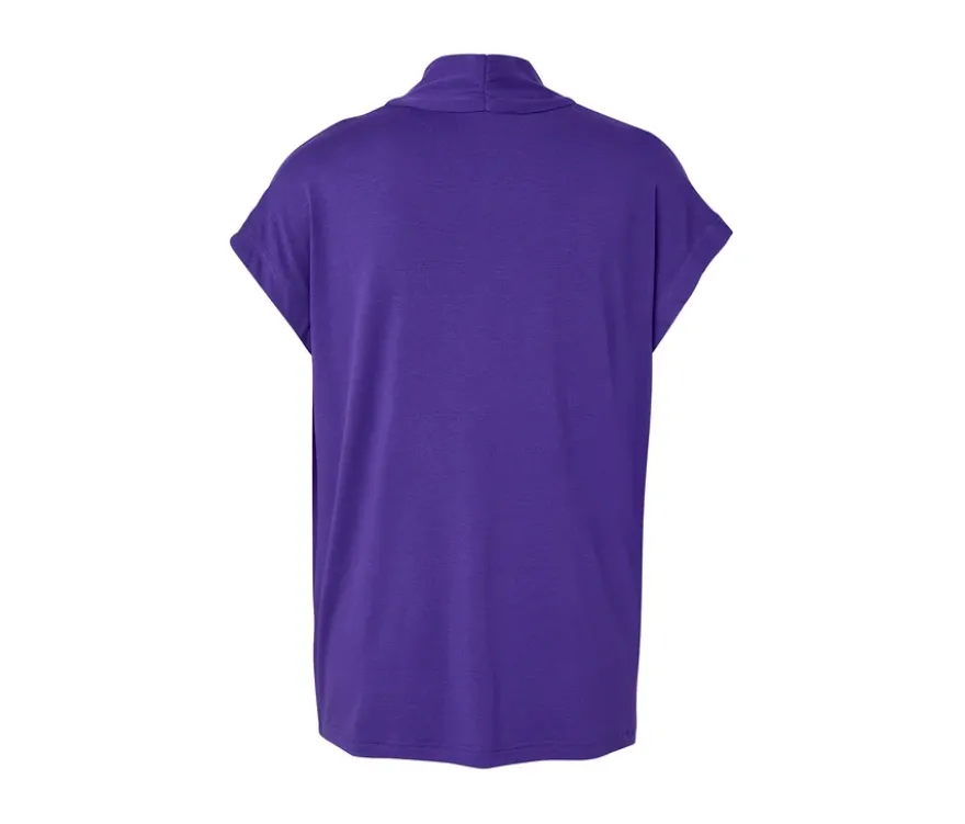 Blusenshirt mit V-Ausschnitt, lila