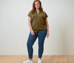Blusenshirt mit V-Ausschnitt