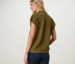 Blusenshirt mit V-Ausschnitt