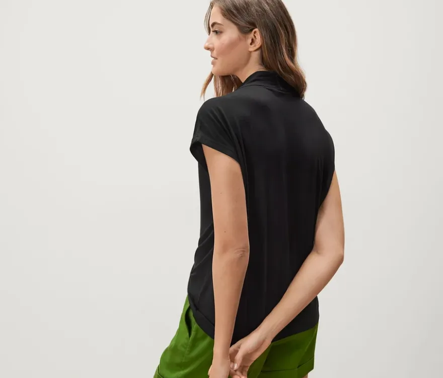 Blusenshirt mit V-Ausschnitt