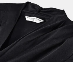 Blusenshirt mit V-Ausschnitt, schwarz