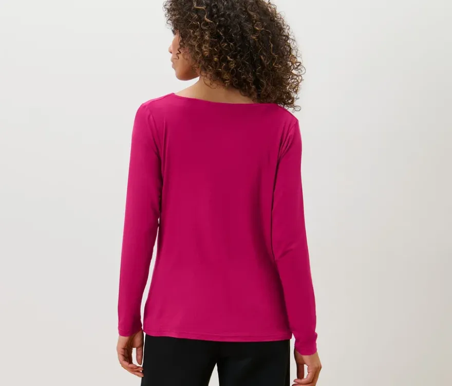 Blusenshirt mit Wasserfallausschnitt