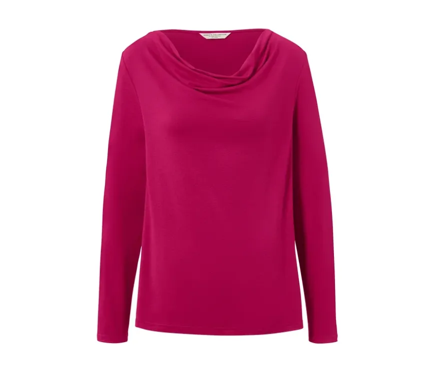 Blusenshirt mit Wasserfallausschnitt