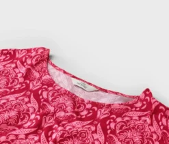 Blusenshirt, pinkfarbener Alloverprint