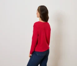 Blusenshirt, rot