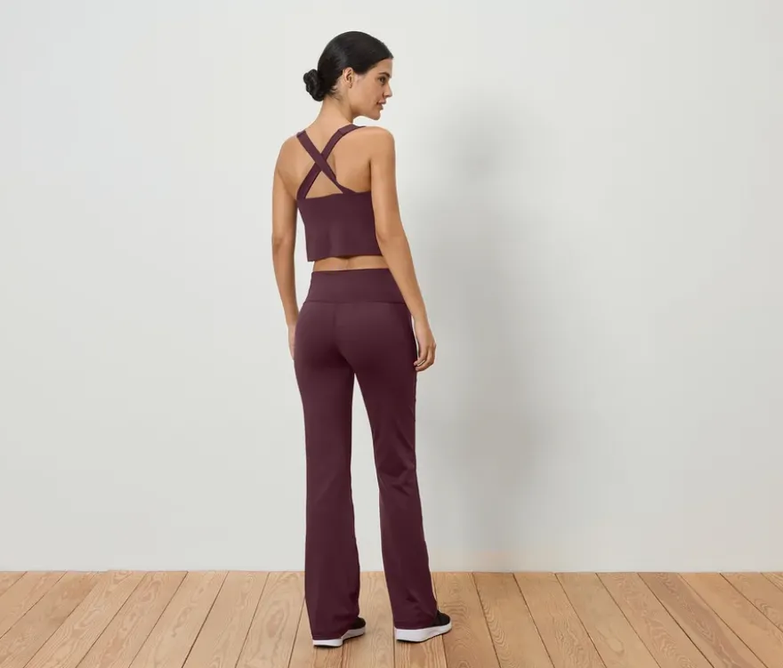 Bodyforming-Sporthose, weinrot