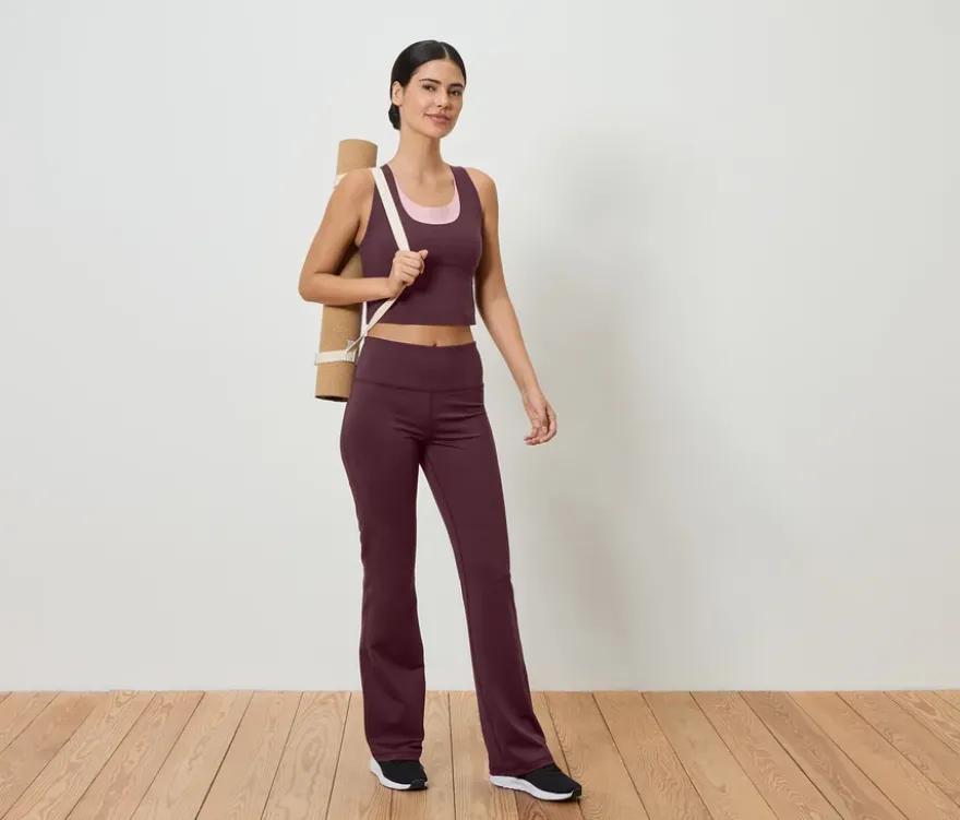 Bodyforming-Sporthose, weinrot