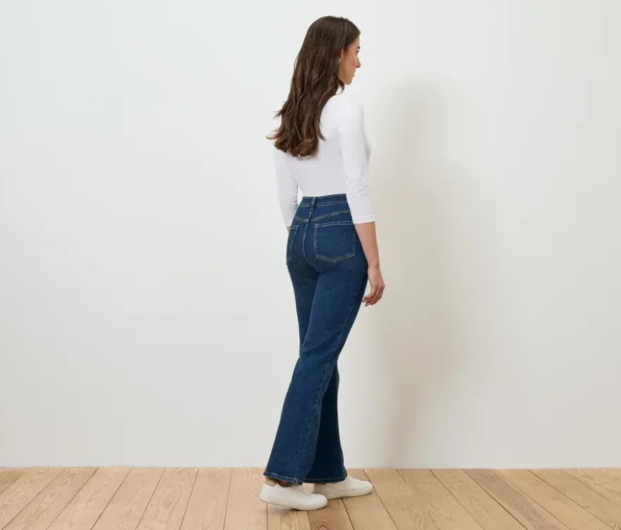 Bootcut Jeans – Fit »Lou«, dark blue